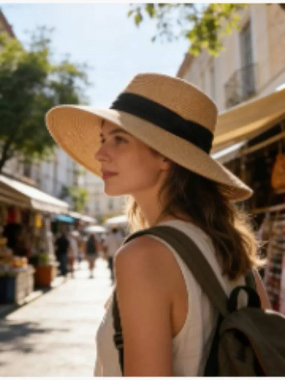 Wide Brim Straw Sun Hat, UPF 50+, Foldable Packable Roll Up Sun Hat for Women